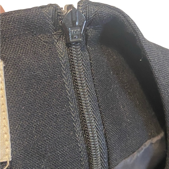 Vtg Evan Picone Blck Knee Length Animal Critter Buttons Plus Size 14 Rayon/flax - Picture 5 of 10